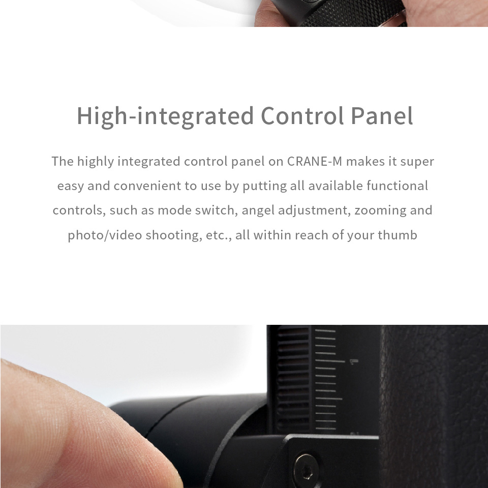 Zhiyun Crane-M 3-Axis Brushless Handheld Gimbal Stabilizer for Mirrorless/Action Cameras