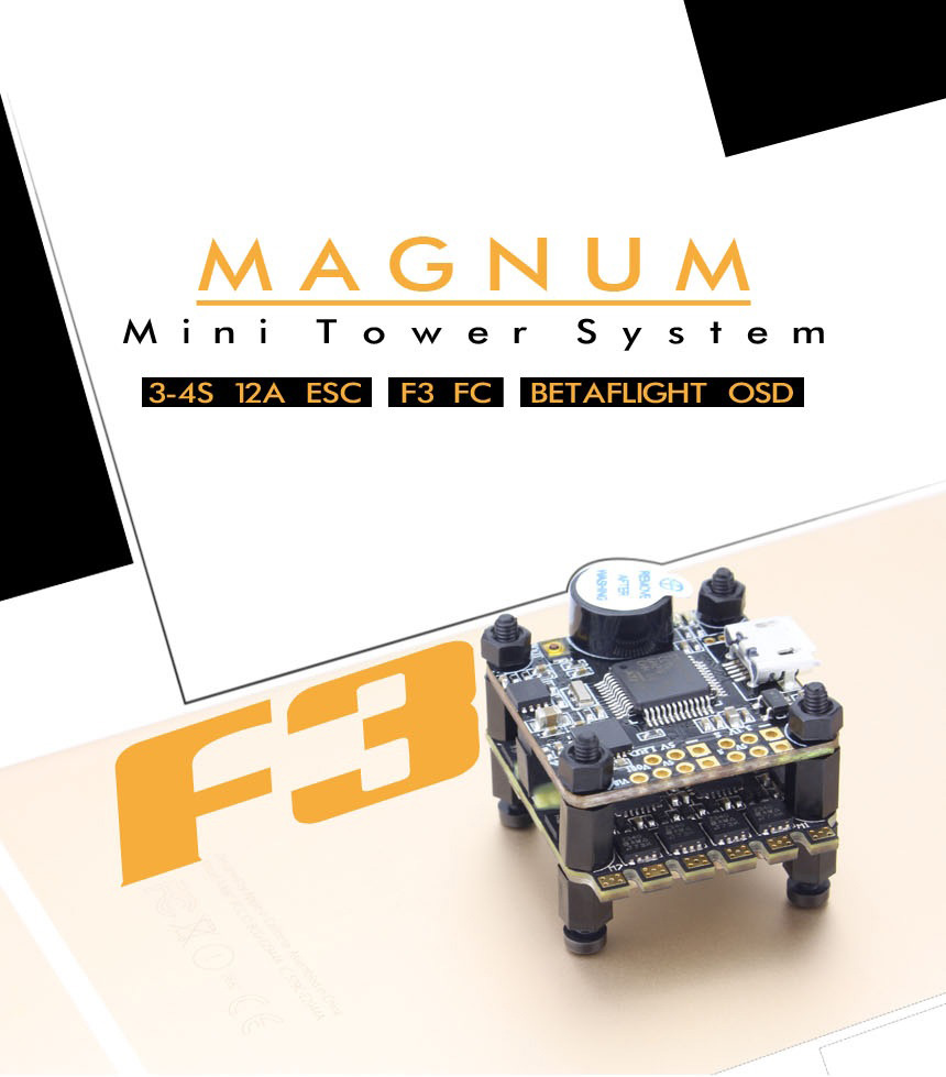 Emax F3 Magnum Mini Fly Tower 20x20mm System F3 OSD 3-4S 12A 4 In 1 BLheli_S ESC