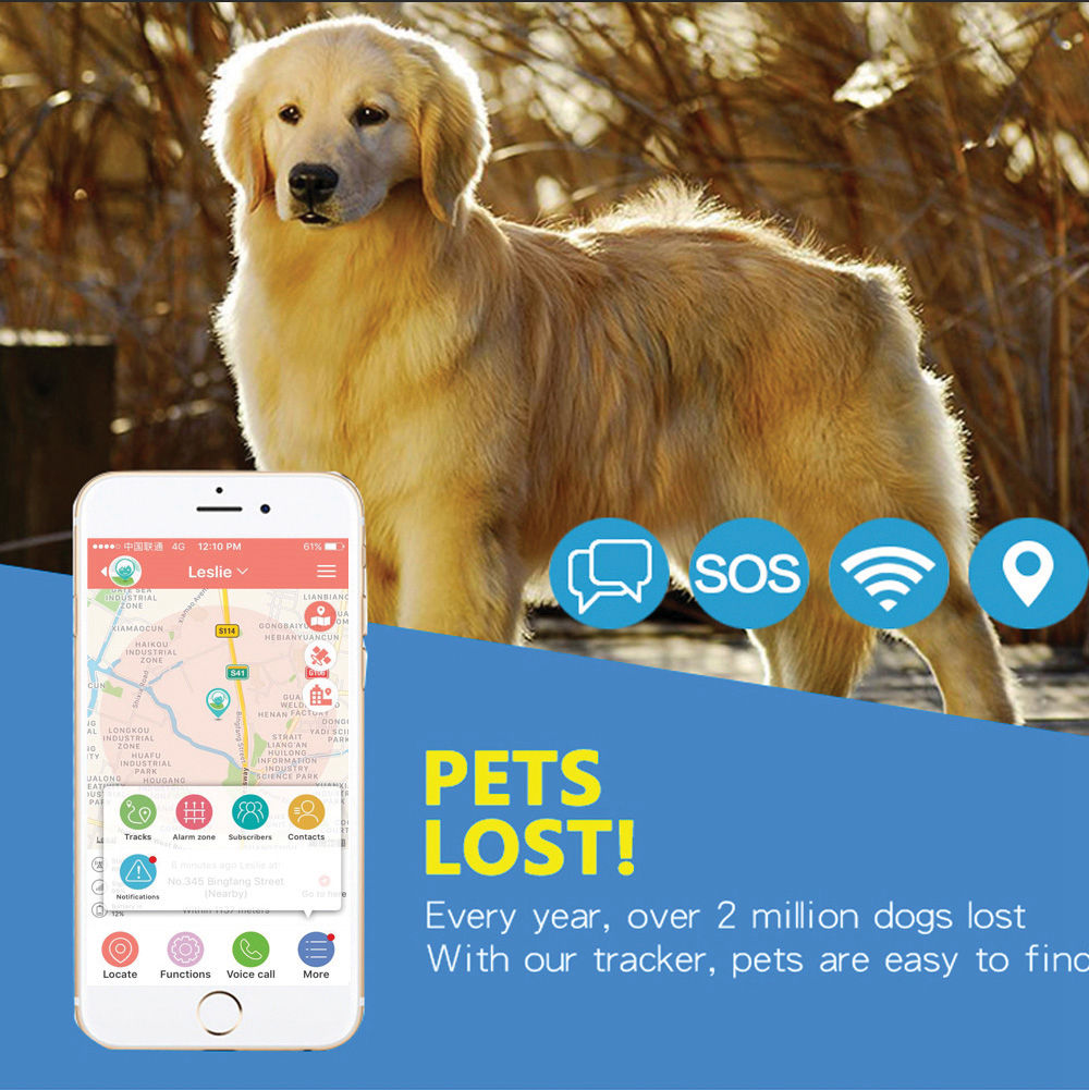 Tencent Mini GPS Tracker GSM GPRS GPS LBS WIFI Tracker Locator 2G Device SOS Alarm Voice Monitoring - Pink