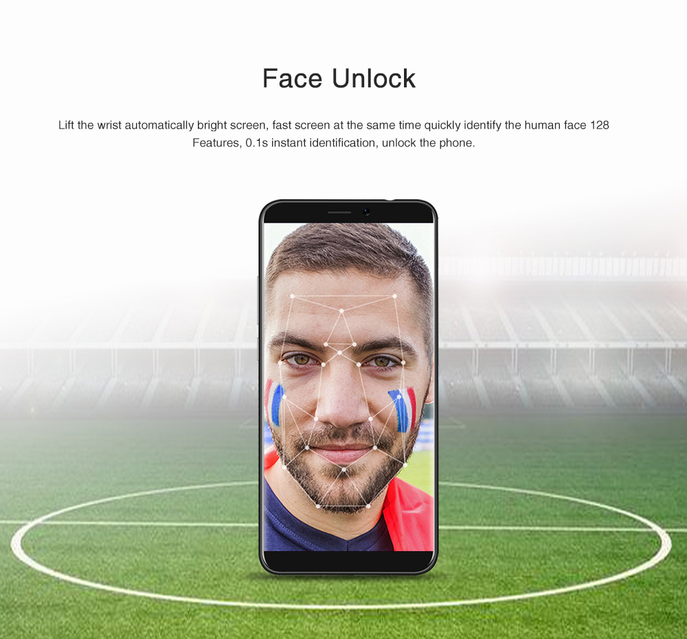 KEECOO P11 5.7 Inch Smartphone 18:9 Aspect Ratio HD Screen MT6737 Quad Core Dual 8.0MP Camera 2GB RAM 16GB ROM Touch ID Face Unlocking 3050mAh - Silver