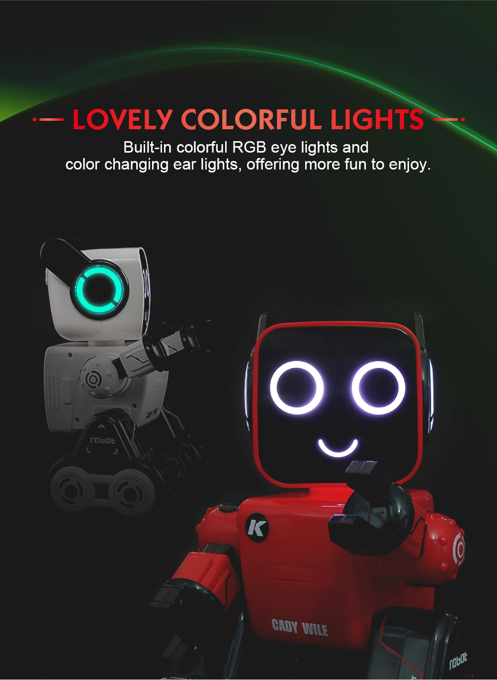 JJRC R4 Cady Wile 2.4G Money Management Sound Interaction Gesture Sensor Control RC Robot - Red