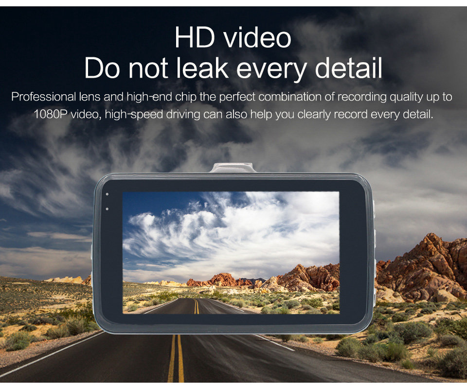 H600 NTK9665 3.0 Inch LCD Dash Camera 1080P FHD 170 Degree Wide Angle Night Vision G-sensor Car Video Recorder - Silver