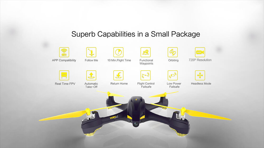 Hubsan X4 Star Pro H507A WIFI FPV With 720P HD Camera GPS Waypoints Follow Me RC Quacopter - RTF