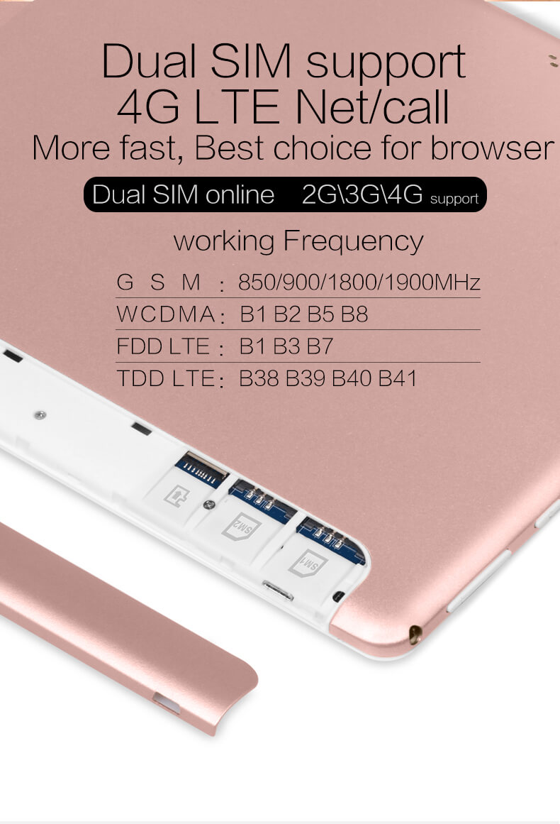 VOYO I8 Pro 4G Phablet 10.1 Inch Quad Core MTK6753 1.5GHz 3GB RAM 64GB ROM TF Card Dual Cameras Bluetooth 4.0 - Gold