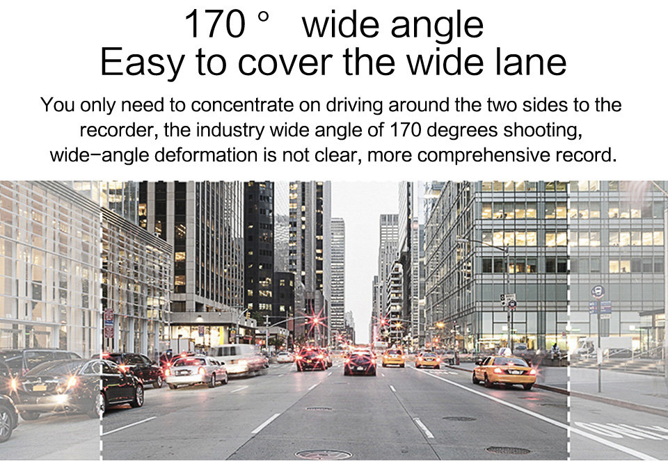 H600 NTK9665 3.0 Inch LCD Dash Camera 1080P FHD 170 Degree Wide Angle Night Vision G-sensor Car Video Recorder - Silver