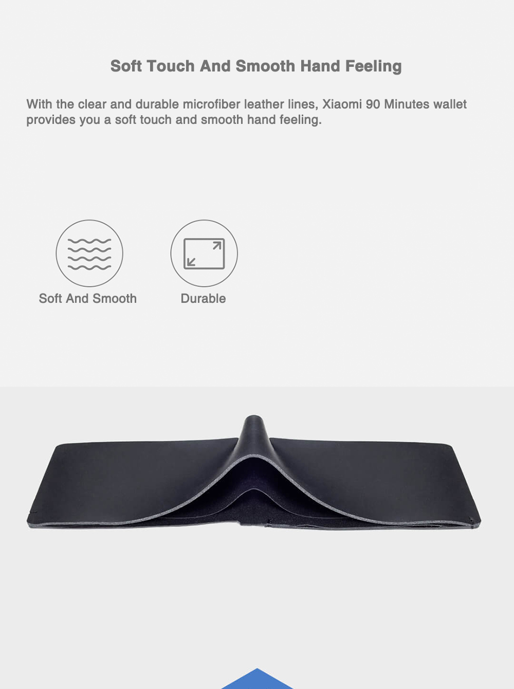 Xiaomi 90 Minutes Wallet Lightweight Purse Anti-theft RFID Safe Multiple Card Holder - Blue