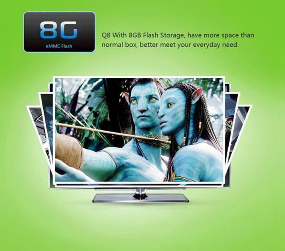 Q8 RK3288 Quad Core 1.8GHz 2GB/8GB Android 4K TV Box 2.4/5G WiFi Bluetooth H.265 HDMI
