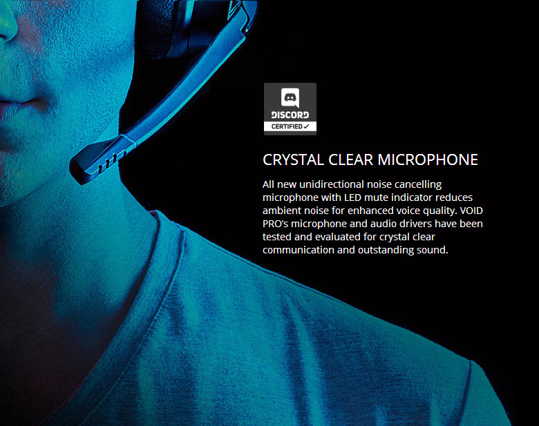 CORSAIR VOID PRO RGB USB Gaming Headset 50mm Drivers Dolby 7.1 Surround Sound for PC - Black