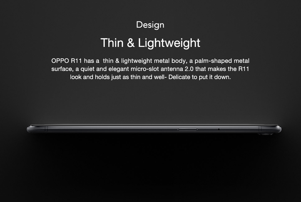 OPPO R11 5.5 Inch Smartphone Android 7.1 16.0MP + 20.0MP Dual Rear Cam + 20.0MP Front Cam Snapdragon 660 FHD Screen 4GB 64GB VOOC Flash Charge - Gold