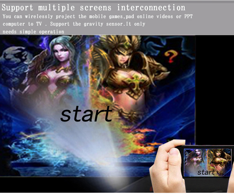 C6 DLP Mini Pocket Projector Android 2GB/8GB 2.4G/5G WIFI Bluetooth Eshare/Airplay/MiraCast - Black