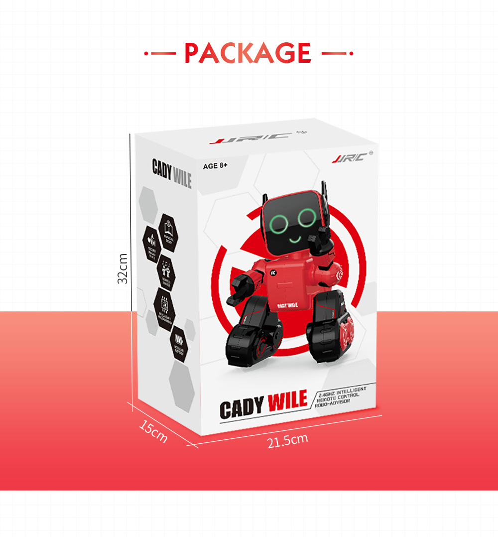 JJRC R4 Cady Wile 2.4G Money Management Sound Interaction Gesture Sensor Control RC Robot - Red