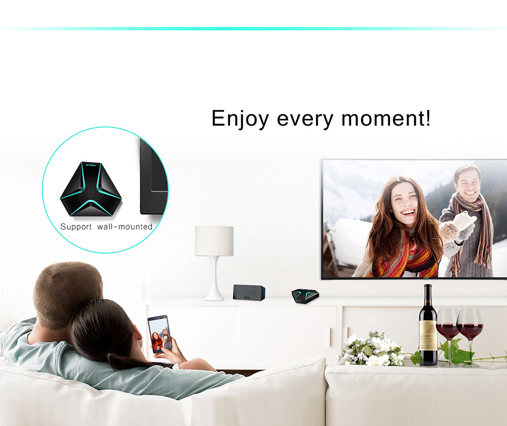 Magicsee Iron Android 6.0 TV Box Amlogic S905X 2GB/8GB 4K WIFI LAN OTA Update HDMI 2.0 Media Player
