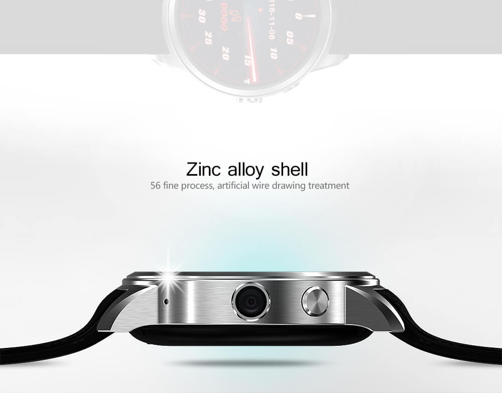 X200 3G Android 5.1 Smart Watch Phone MTK6580 Nano Sim Heart Rate Monitor Camera Pedometer Wifi GPS 1GB/16GB - Silver