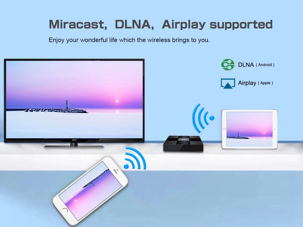 Z66X Z3 ZXIC ZX296716 Quad-core 2GB/16GB Android 7.1 KODI 17.3 4K TV Box 802.11ac WIFI LAN Bluetooth HDR HDMI Miracast DLAN Airplay
