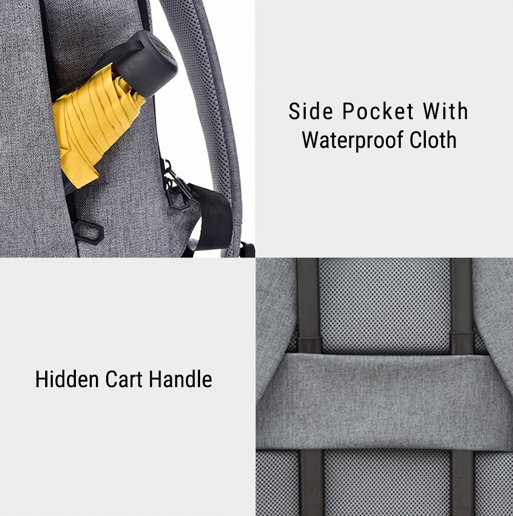 Xiaomi 90 Minutes Outdoor Leisure Backpack Retro Design Bag 14-inch Computer Bag - Gray