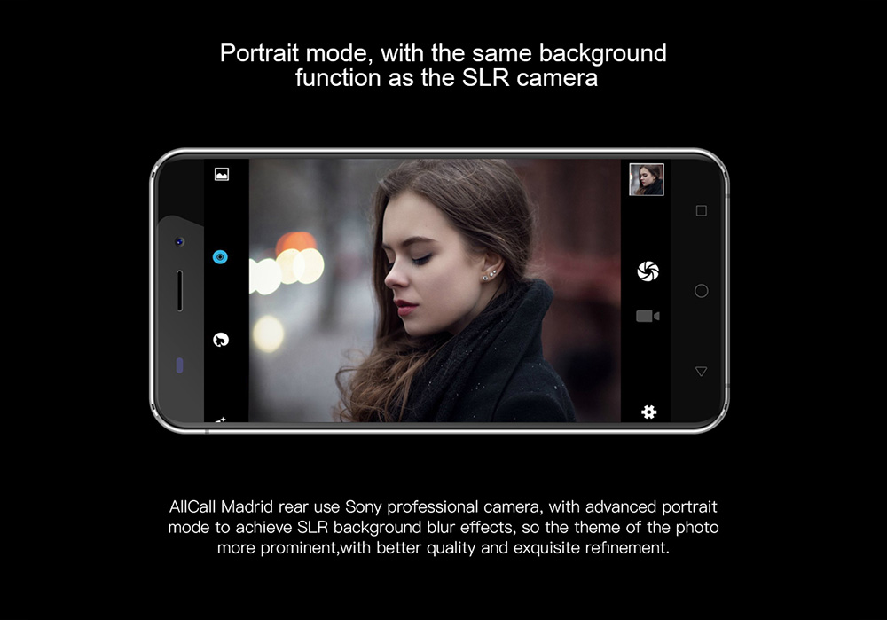 AllCall Madrid 5.5 Inch Smartphone HD 2.5D Curved Screen 8.0MP Camera 8GB MT6580A Quad Core Android 7.0 2600mAh - White