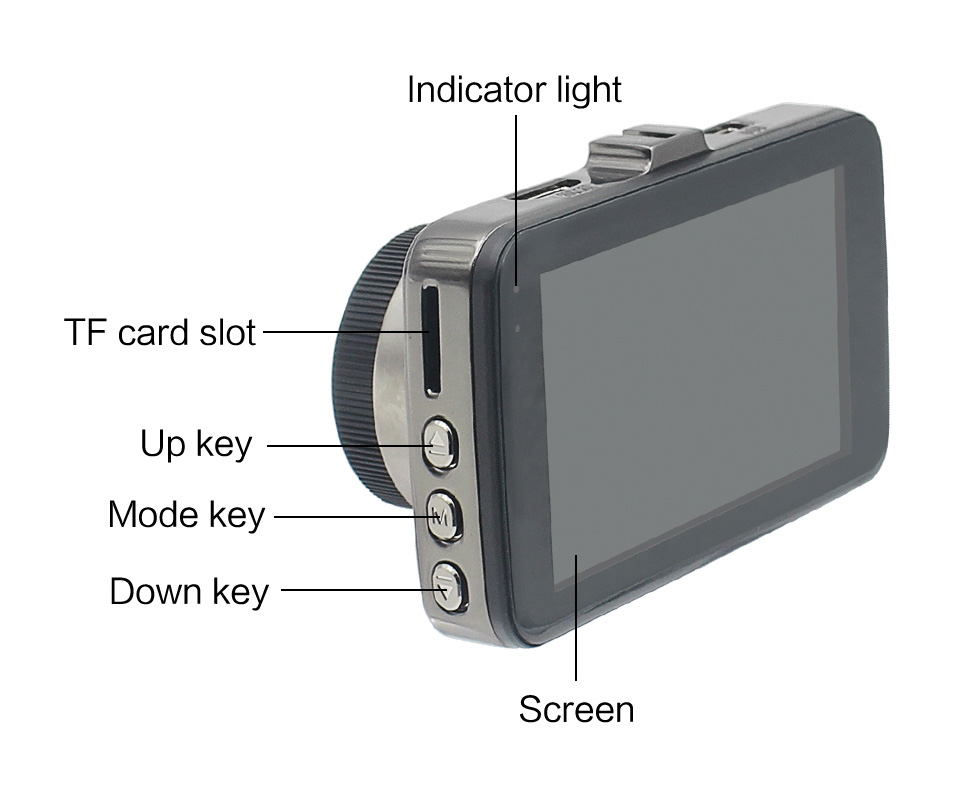 H600 NTK9665 3.0 Inch LCD Dash Camera 1080P FHD 170 Degree Wide Angle Night Vision G-sensor Car Video Recorder - Silver