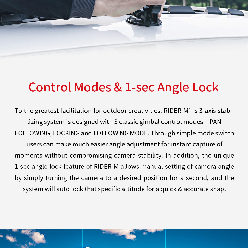 Zhiyun Rider-M 3-Axis Mini Handheld Gimbal for Smartphone GoPro Hero3/4/5