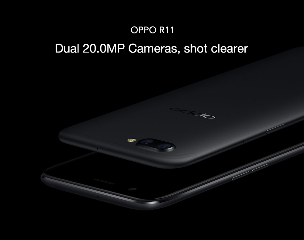 OPPO R11 5.5 Inch Smartphone Android 7.1 16.0MP + 20.0MP Dual Rear Cam + 20.0MP Front Cam Snapdragon 660 FHD Screen 4GB 64GB VOOC Flash Charge - Gold
