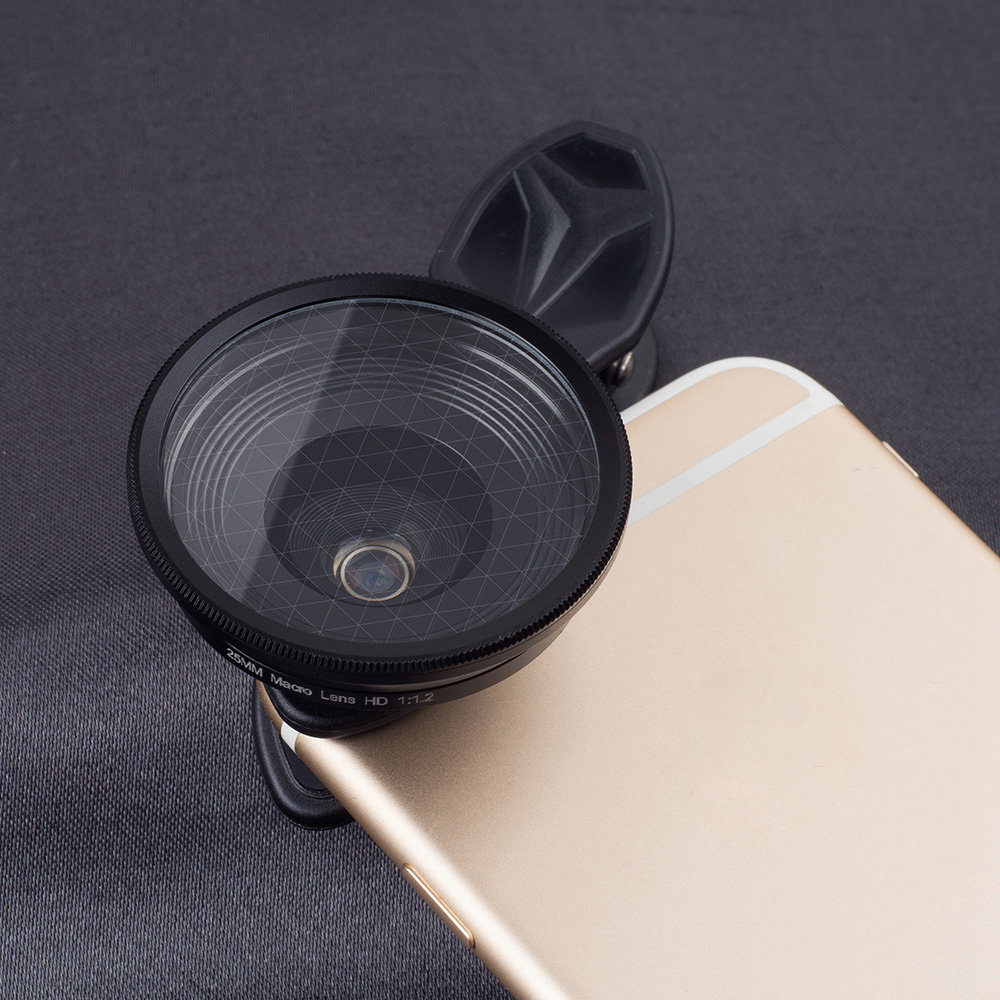 Apexel APL-25SR 10X 25mm Macro Lens & Star Filter Phone Camera Lens - Black