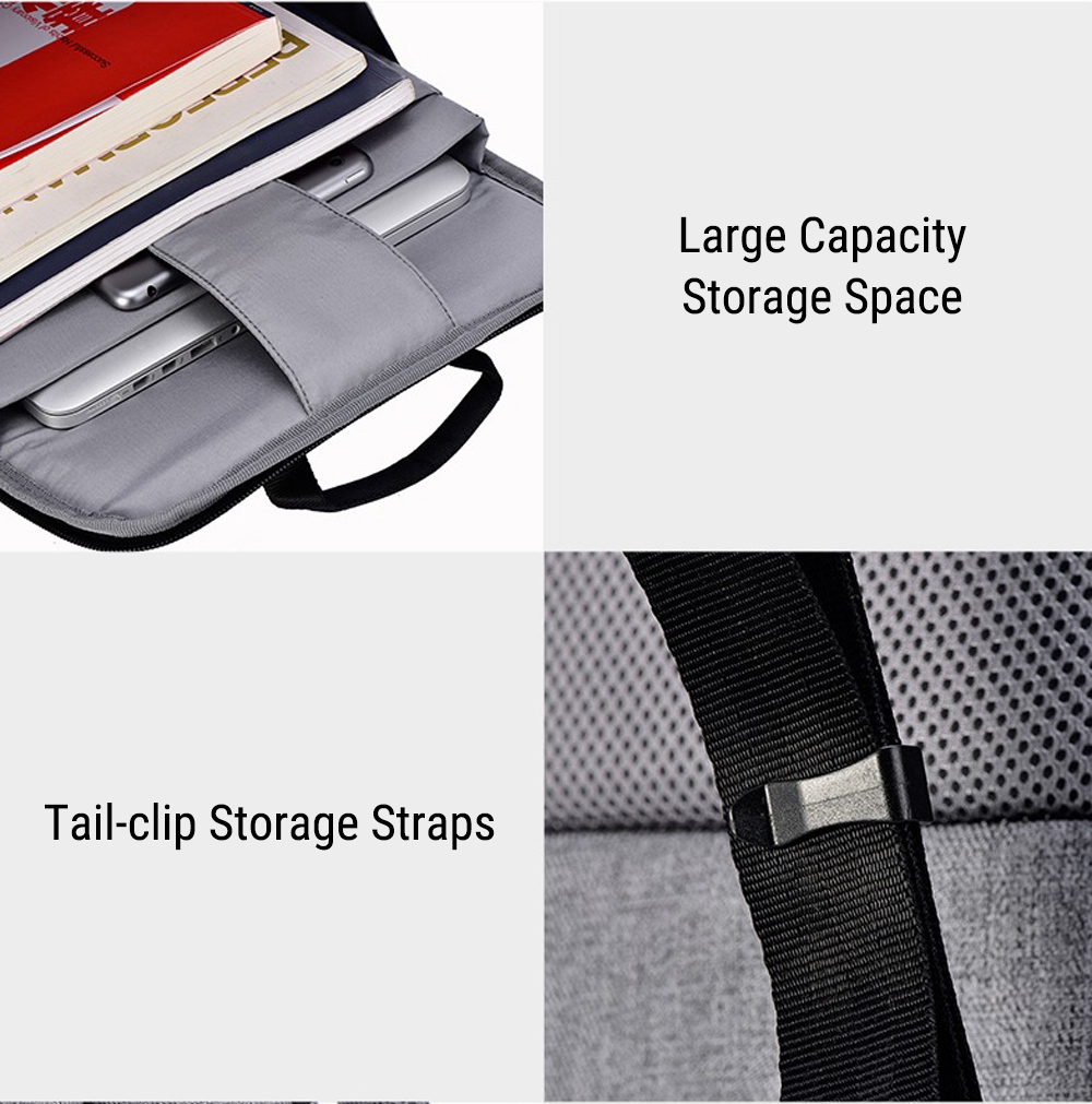 Xiaomi 90 Minutes Outdoor Leisure Backpack Retro Design Bag 14-inch Computer Bag - Gray