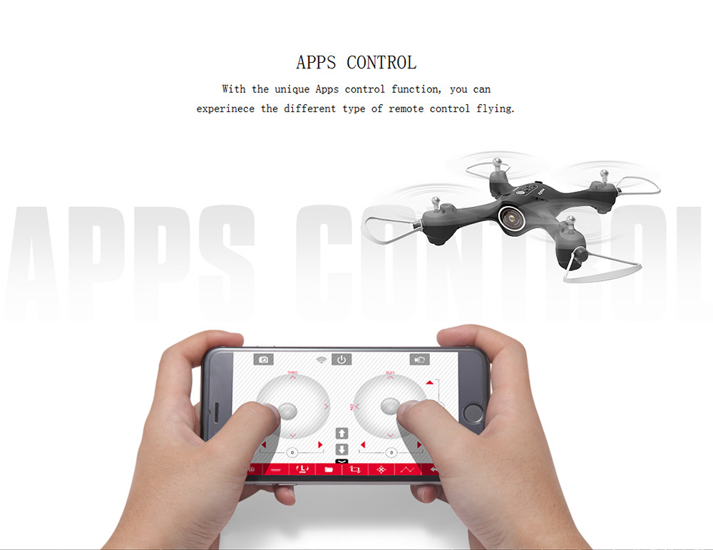 Syma X23W WIFI FPV RC Quadcopter with Camera Headless Altitude Hold Mode RTF - Black