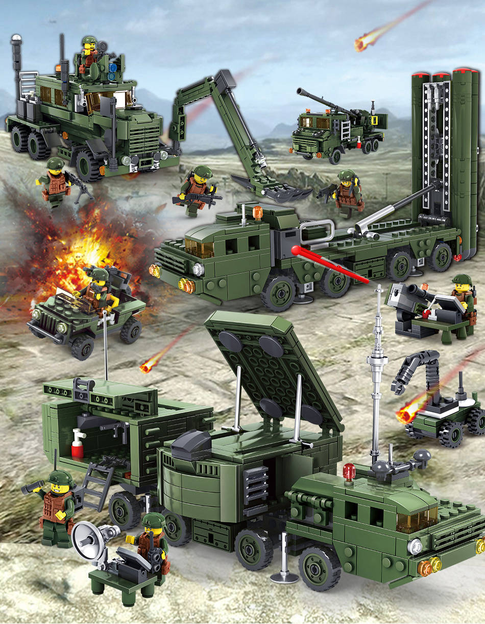 536PCS KAZI 84037 Building Blocks Field Army Educational Toys