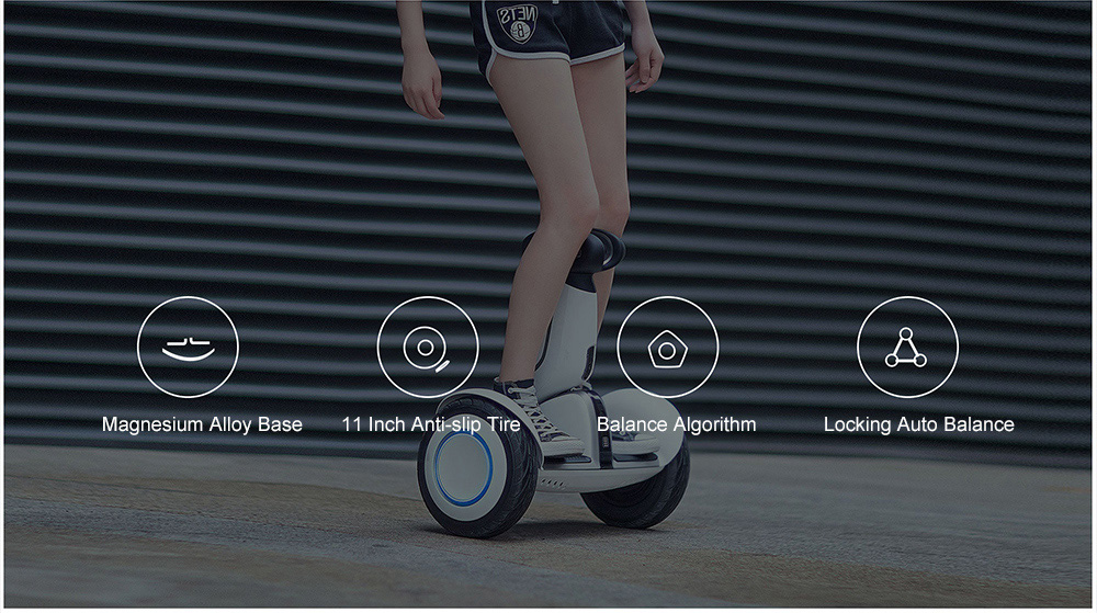 Xiaomi Mi Scooter Plus + Xiaomi PTZ Gimbal Camera 35KM Endurance Alloy Underpan Connect With Camera Automatic Follow - White