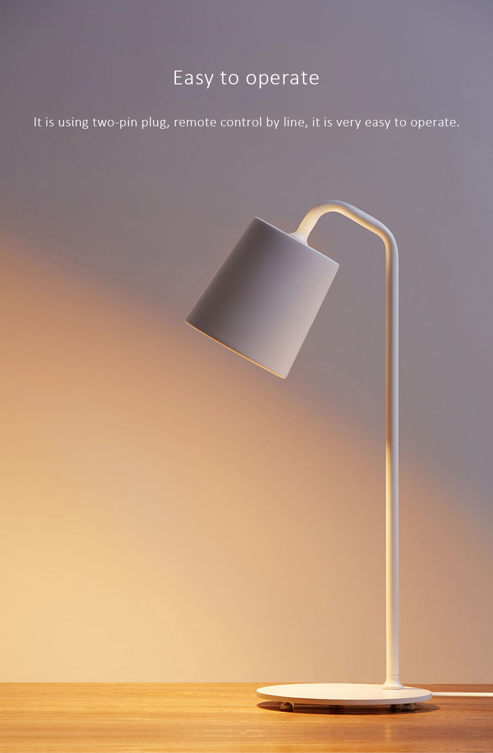 Xiaomi Mijia Yeelight Iron Lamp E27 Universal Screw 60W Replaceable Bulb Non-slip Base Desk Lamp -Black