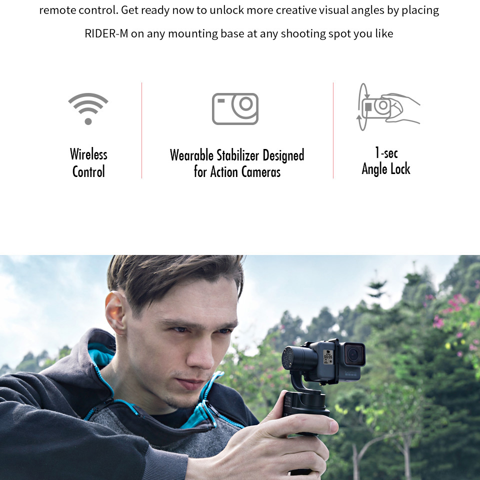 Zhiyun Rider-M 3-Axis Mini Handheld Gimbal for Smartphone GoPro Hero3/4/5