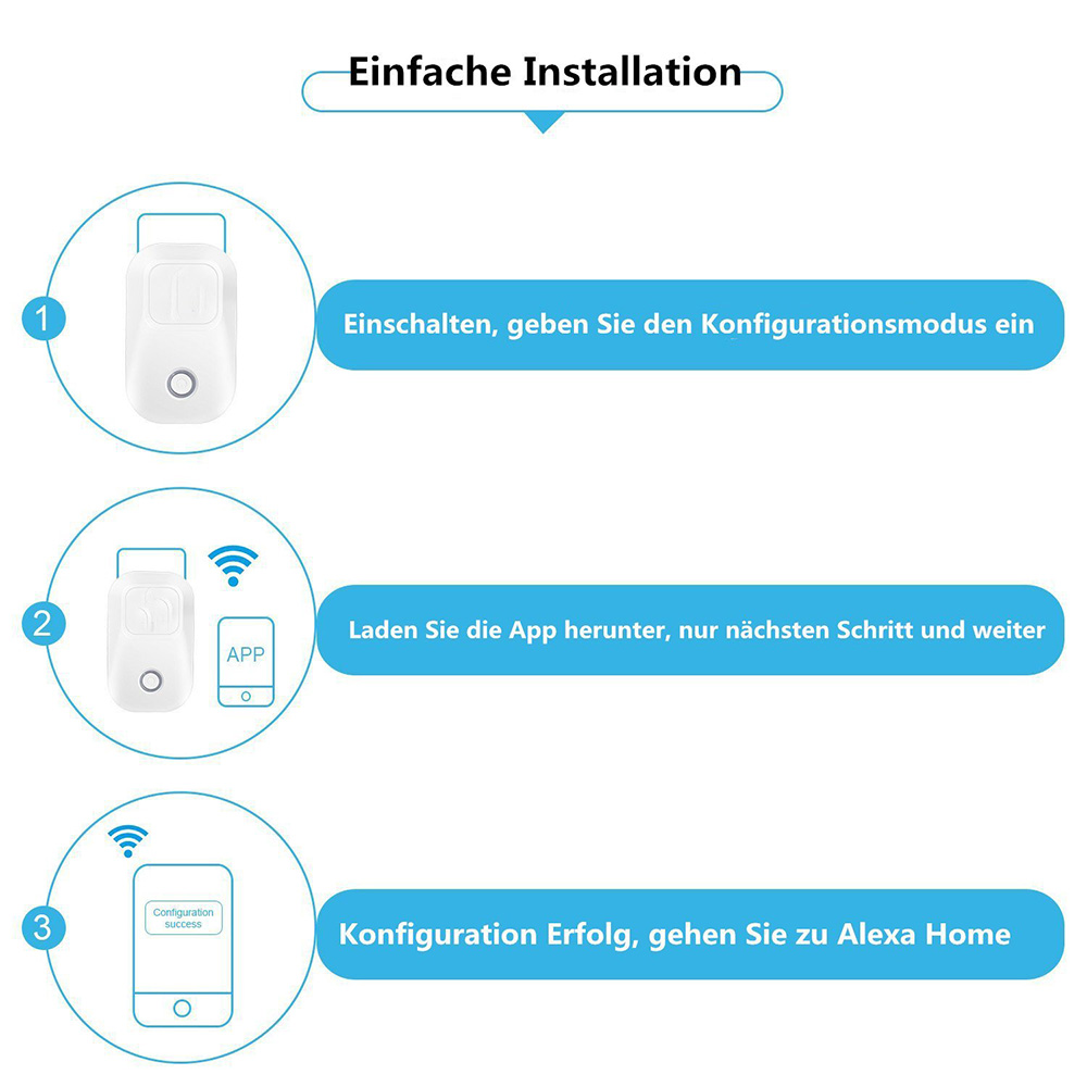 Geekbes EPS-15 Smart WiFi Socket Remote Voice Control Two-way Timing Feedback Smart Home Work with Alexa -White/EU Plug