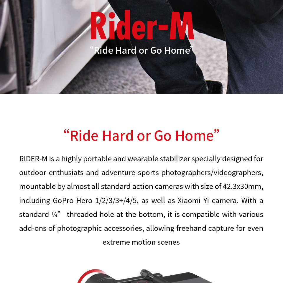 Zhiyun Rider-M 3-Axis Mini Handheld Gimbal for Smartphone GoPro Hero3/4/5