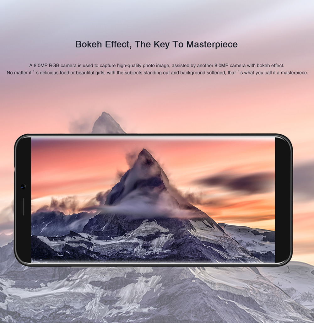 KEECOO P11 5.7 Inch Smartphone 18:9 Aspect Ratio HD Screen MT6737 Quad Core Dual 8.0MP Camera 2GB RAM 16GB ROM Touch ID Face Unlocking 3050mAh - Silver