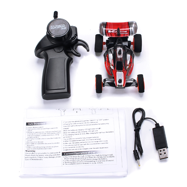 Velocis 2.4G 1:32 USB Charging Support Multiplayer RC Racing Car - Red