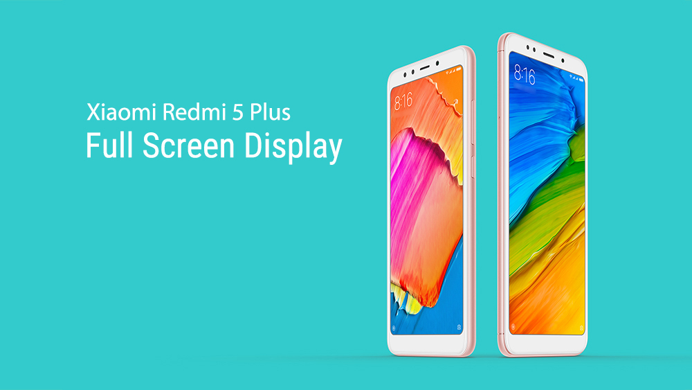 Xiaomi Redmi 5 Plus 5.99 Inch 4G LTE Smartphone 18:9 Full Screen MIUI 9 3GB 32GB Snapdragon 625 Octa Core 12.0MP Cam - Black