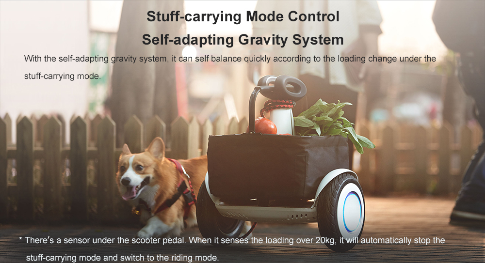 Xiaomi Mi Scooter Plus + Xiaomi PTZ Gimbal Camera 35KM Endurance Alloy Underpan Connect With Camera Automatic Follow - White