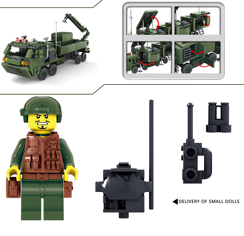 536PCS KAZI 84037 Building Blocks Field Army Educational Toys