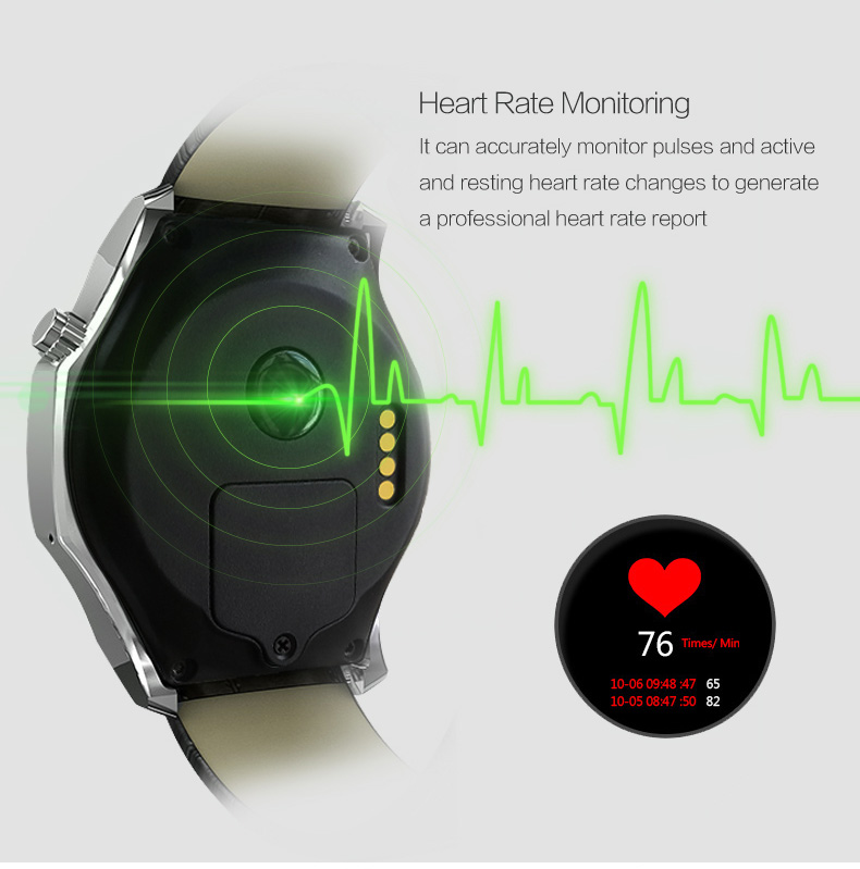 Y5 3G Smartwatch Phone MTK6580 Quad Core 1.3GHz GPS IP65 Water Resistant Heart Rate Monitor Compatible For iOS Android - Silver