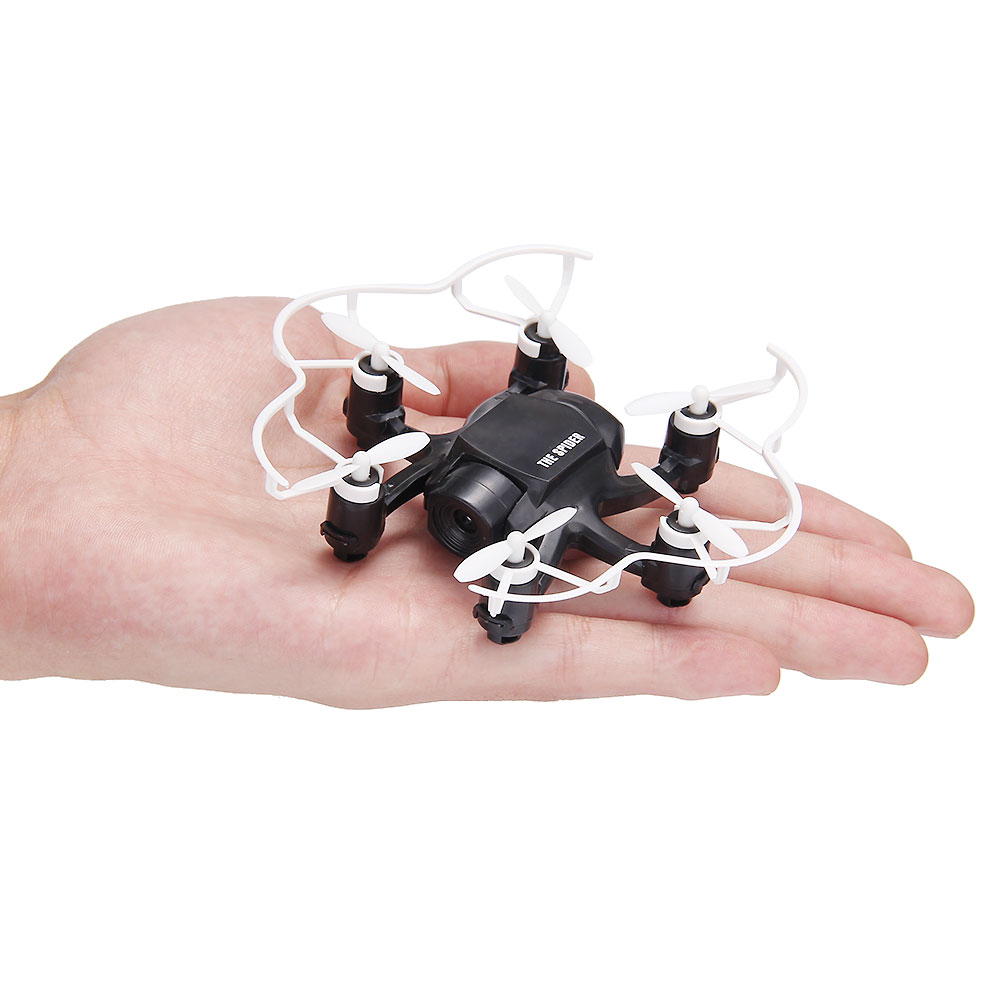 Bundle FQ777-126C MINI Spider Drone RTF White + Extra 3.7V 25C 220mAh Battery