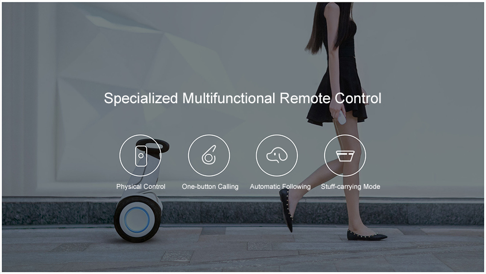 Xiaomi Mi Scooter Plus + Xiaomi PTZ Gimbal Camera 35KM Endurance Alloy Underpan Connect With Camera Automatic Follow - White