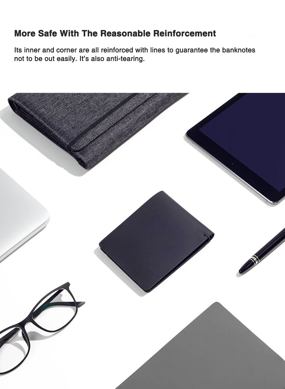 Xiaomi 90 Minutes Wallet Lightweight Purse Anti-theft RFID Safe Multiple Card Holder - Blue