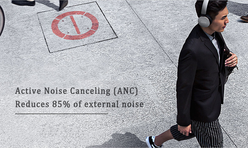 FIIL Bluetooth Music Active Noise Canceling Headphones with Mic