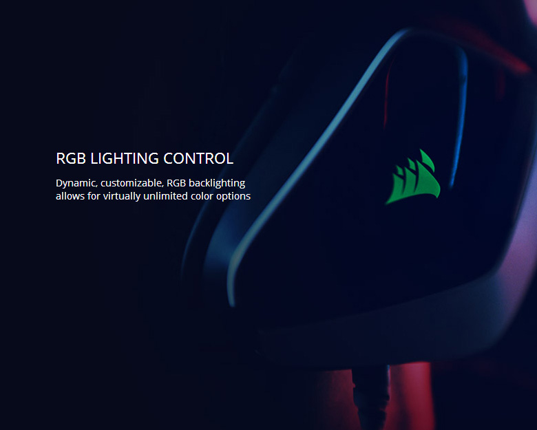 CORSAIR VOID PRO RGB USB Gaming Headset 50mm Drivers Dolby 7.1 Surround Sound for PC - Black