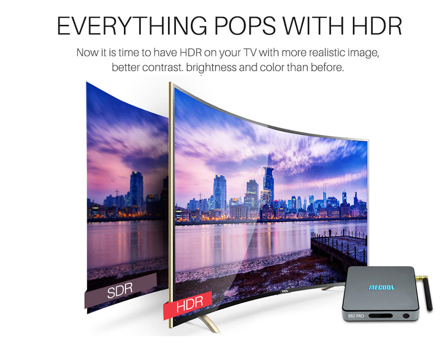 MECOOL BB2 PRO Android 7.1 3GB DDR4 16GB eMMC5.0 Amlogic S912 4K VP9 HDR TV BOX 802.11AC WIFI Bluetooth 1000M LAN KODI