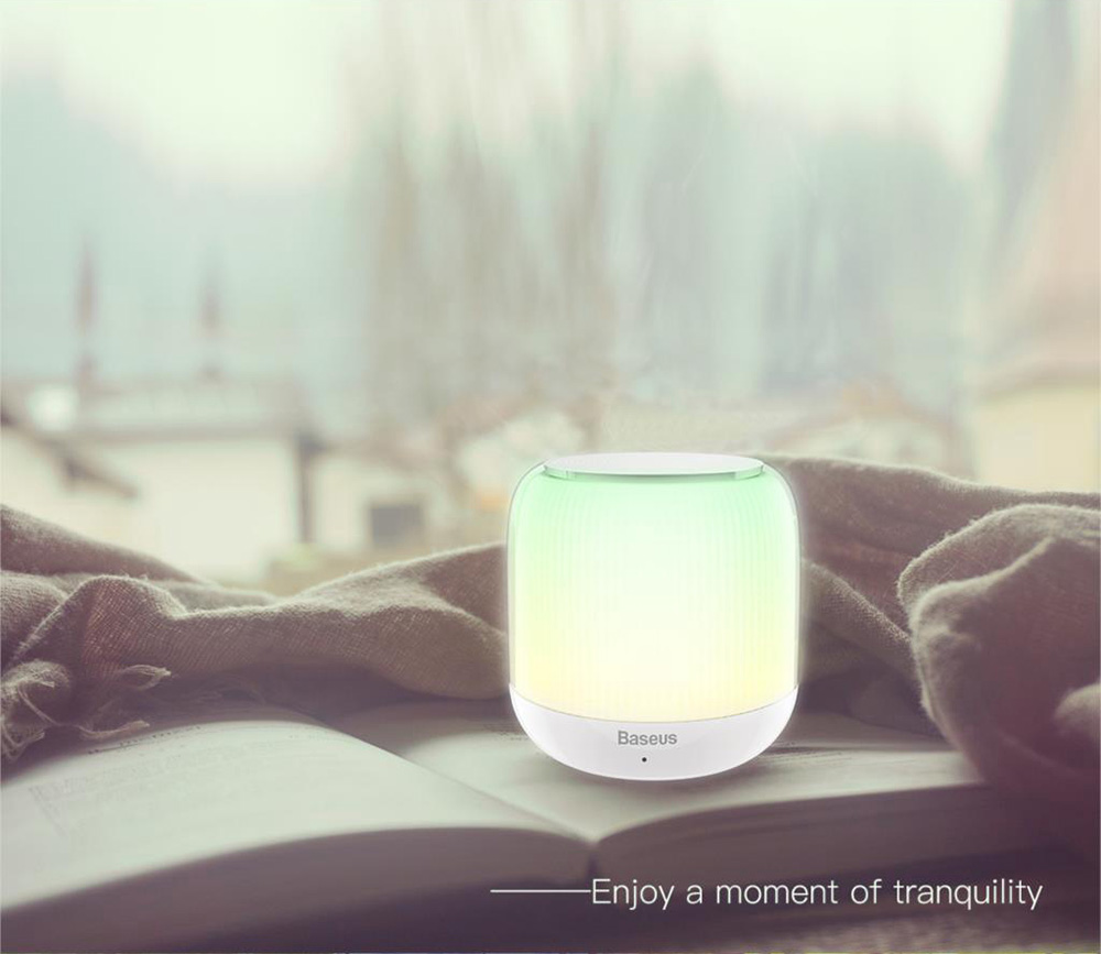 Baseus E01 Bluetooth Speaker Wireless Audio Bluetooth 4.2 1000mAh Lithium-ion Battery USB Charging -White