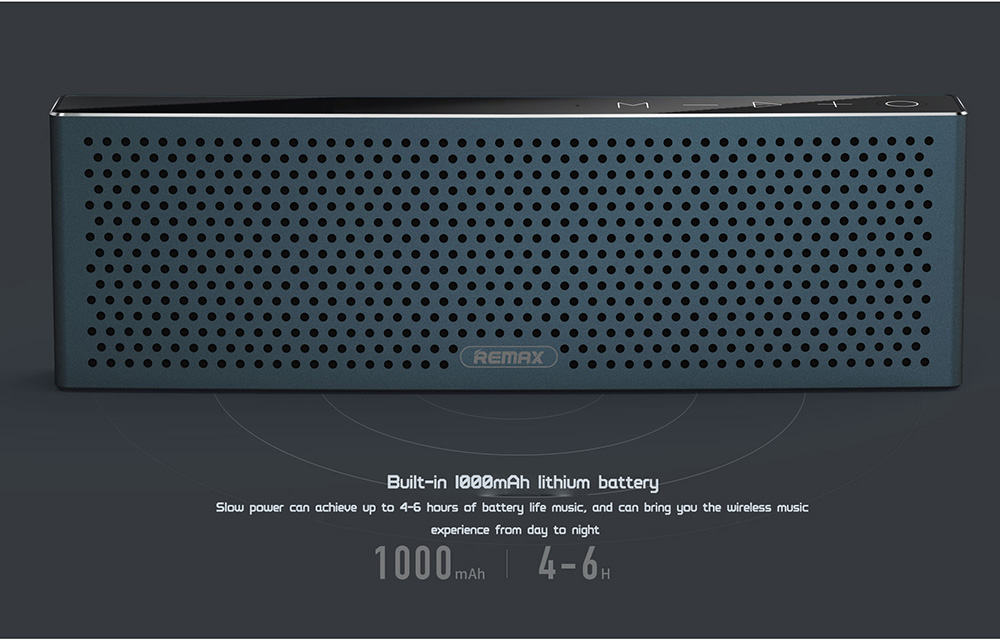 REMAX RB-M20 Metal Bluetooth Speaker Stereo Bass 3D Sound with Mic TF Port AUX - Pink