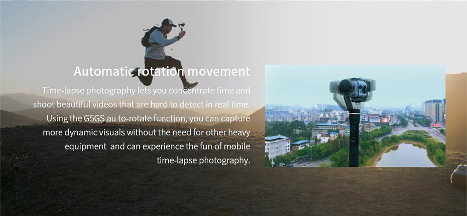 Feiyu Tech G5GS 3-Axis Brushless Handheld Gimbal Splash Proof for Sony AS50 X1000 Action Camera - Single Handheld