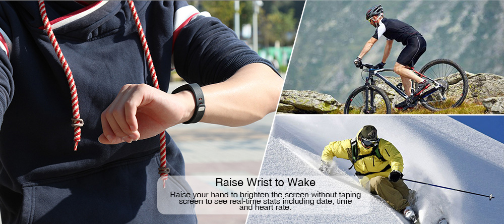 Makibes HR1 Smart Bracelet Nordic nRF52832 IP67 Water Resistant Bluetooth Heart Rate Monitor Compatible With IOS Android - Red