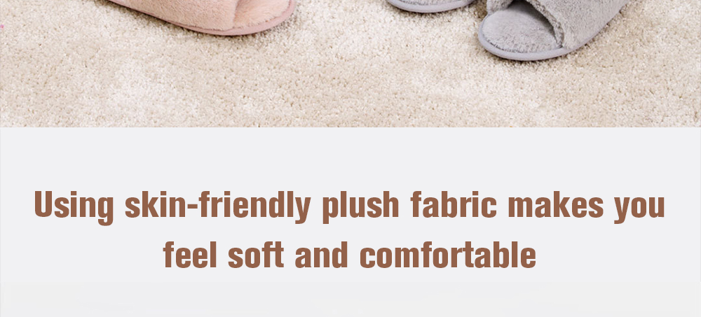 Xiaomi Mijia One Cloud Home Slippers Soft Faux Rabbit Fur Leisure Shoes -Grey/Size(39/40)