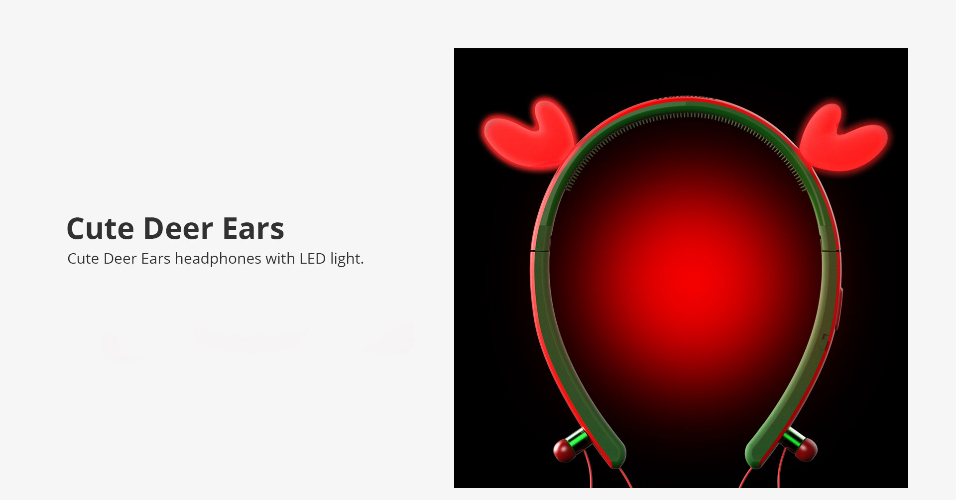 Tronsmart Encore Wink Bluetooth Headphones with LED Light - Red & Green